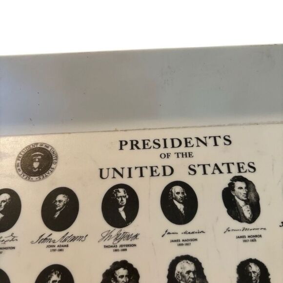 Waverly Products 1954 Presidents Of The United States 14 x 14 Plastic Tray - Picture 3 of 6